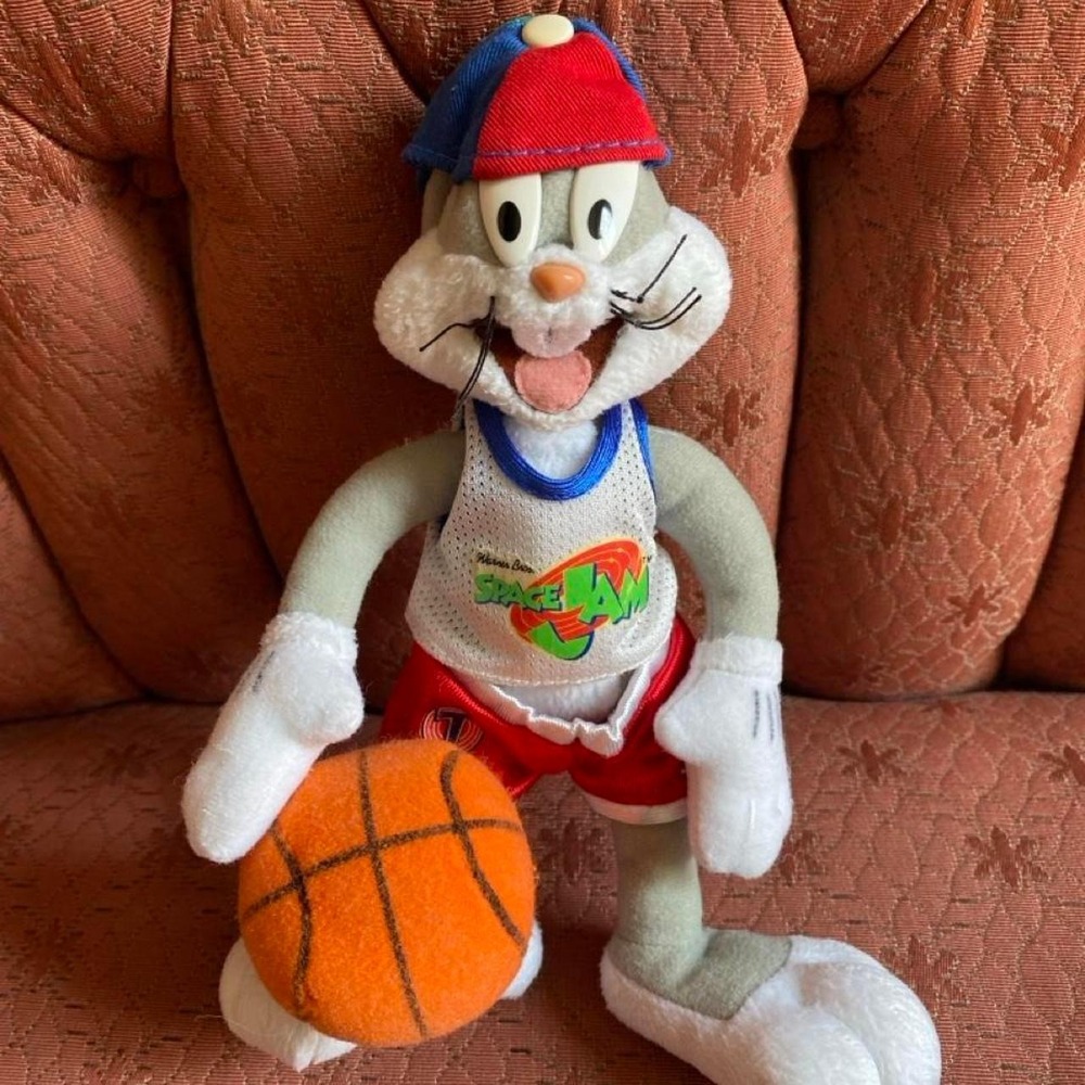 Vintage Warner Bros Space Jam Bugs Bunny Plush Toy 1997 s10